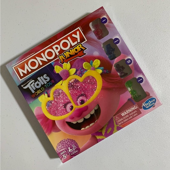 Monopoly® Junior: DreamWorks Trolls World Tour Edition Board Game-New - Picture 3 of 8